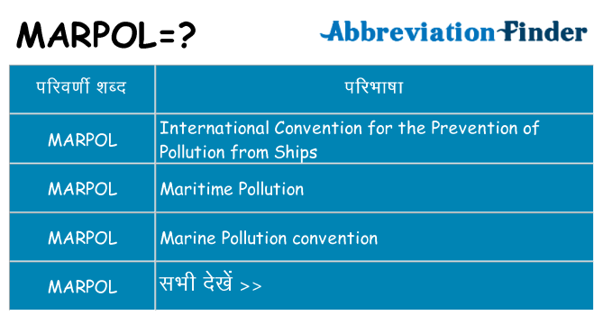 marpol का क्या अर्थ है