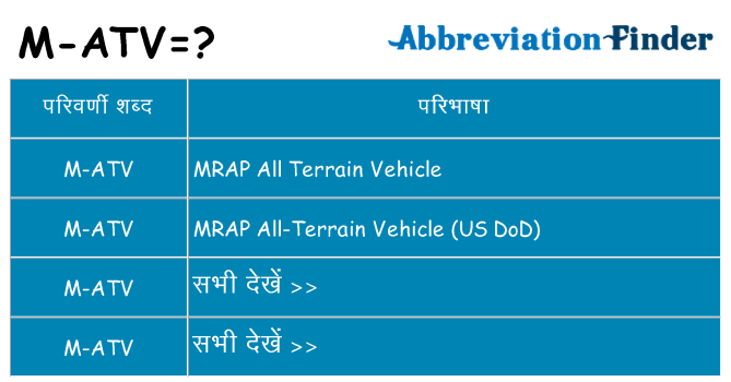 m-atv का क्या अर्थ है