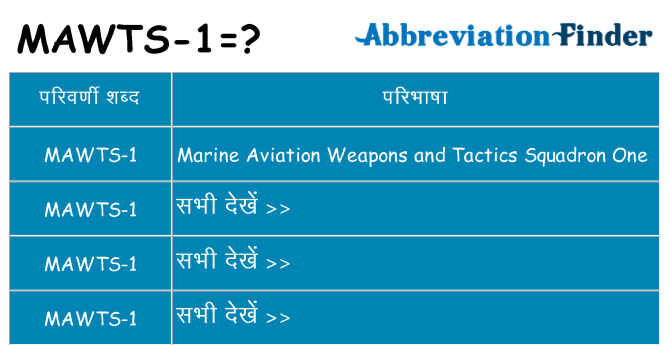 mawts-1 का क्या अर्थ है