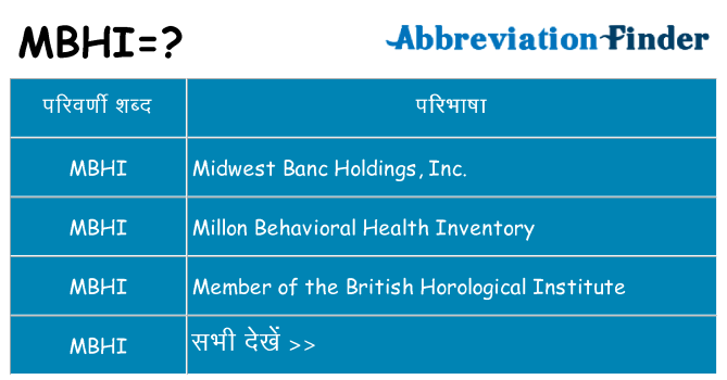 mbhi का क्या अर्थ है