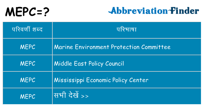 mepc का क्या अर्थ है
