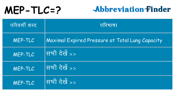 mep-tlc का क्या अर्थ है