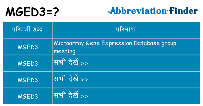 mged3 का क्या अर्थ है