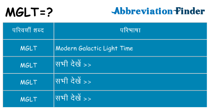 mglt का क्या अर्थ है