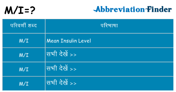 mi का क्या अर्थ है