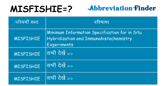 misfishie का क्या अर्थ है