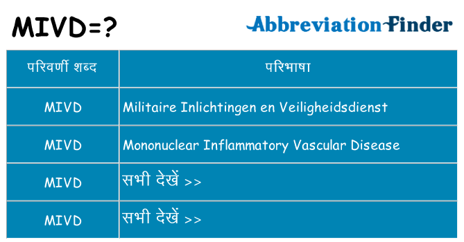 mivd का क्या अर्थ है
