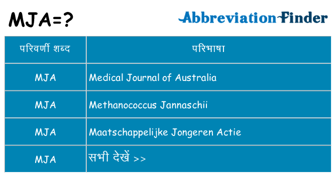 mja का क्या अर्थ है