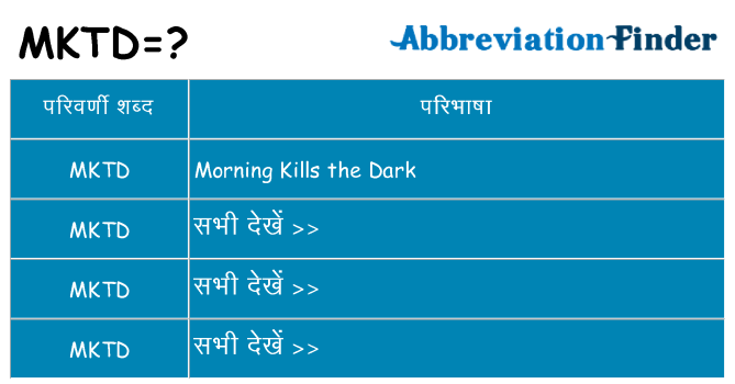 mktd का क्या अर्थ है