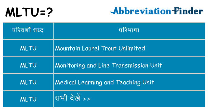 mltu का क्या अर्थ है