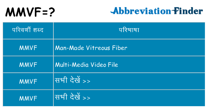 mmvf का क्या अर्थ है
