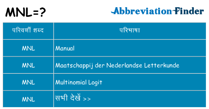 mnl का क्या अर्थ है