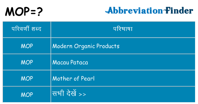 mop का क्या अर्थ है