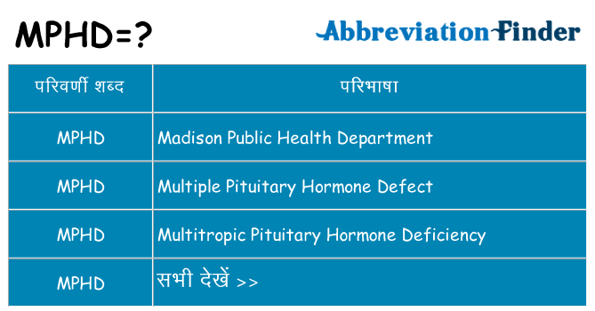 mphd का क्या अर्थ है