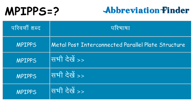 mpipps का क्या अर्थ है