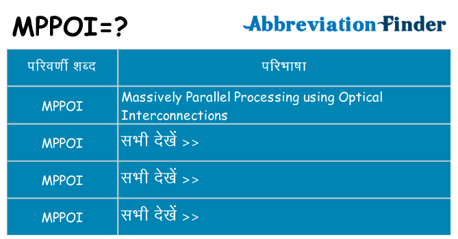 mppoi का क्या अर्थ है