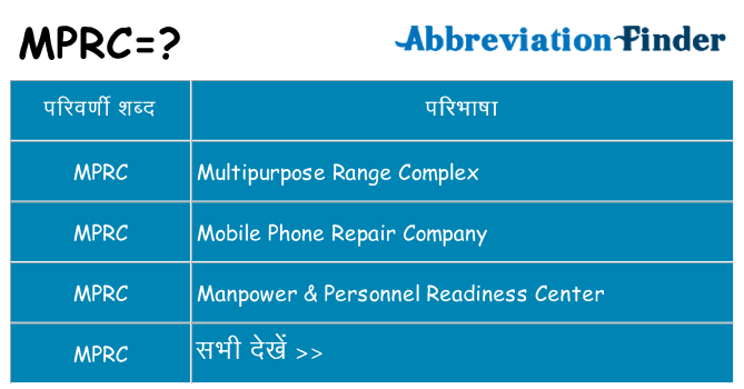 mprc का क्या अर्थ है