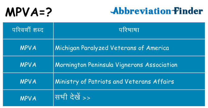 mpva का क्या अर्थ है