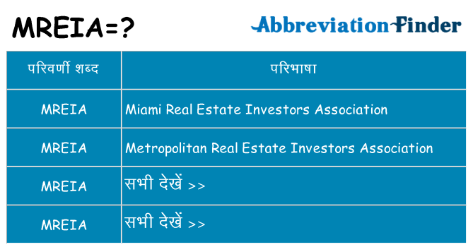 mreia का क्या अर्थ है