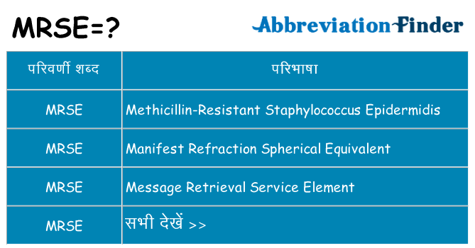 mrse का क्या अर्थ है