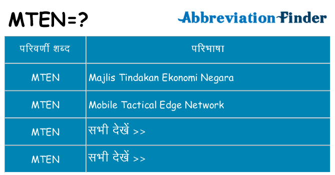 mten का क्या अर्थ है