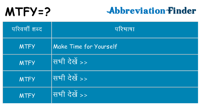 mtfy का क्या अर्थ है
