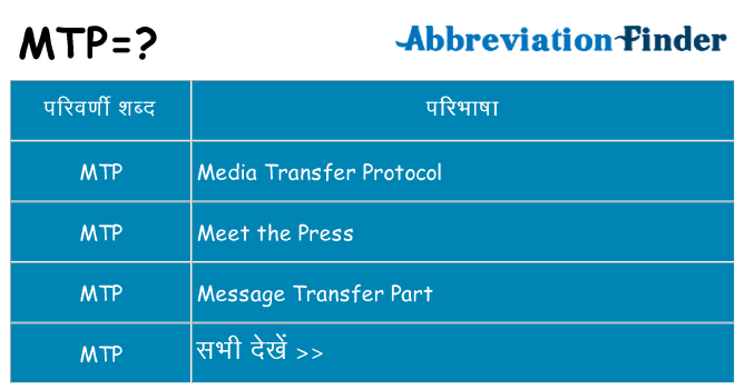mtp का क्या अर्थ है