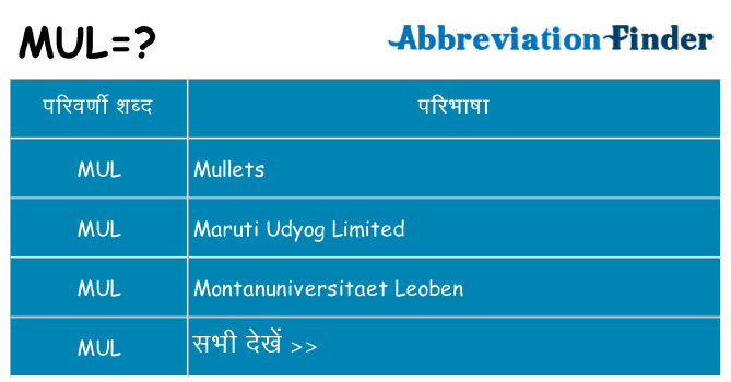 mul का क्या अर्थ है