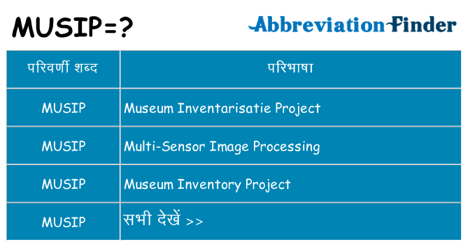 musip का क्या अर्थ है