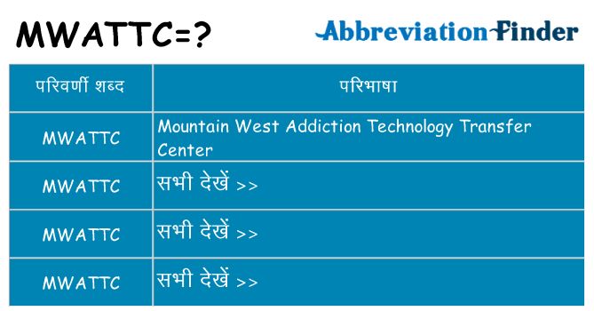 mwattc का क्या अर्थ है