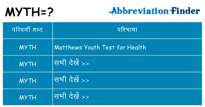 myth का क्या अर्थ है