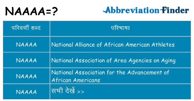 naaaa का क्या अर्थ है