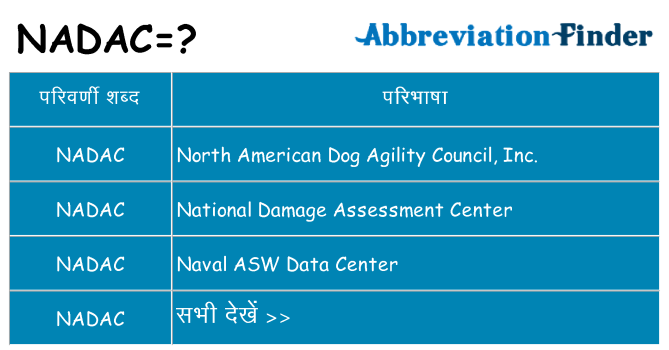 nadac का क्या अर्थ है