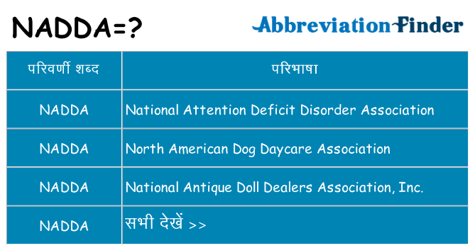 nadda का क्या अर्थ है