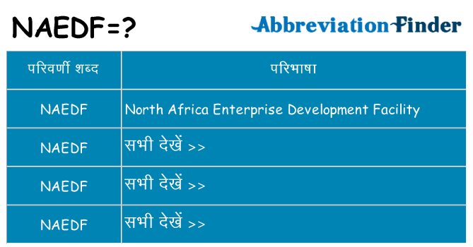 naedf का क्या अर्थ है