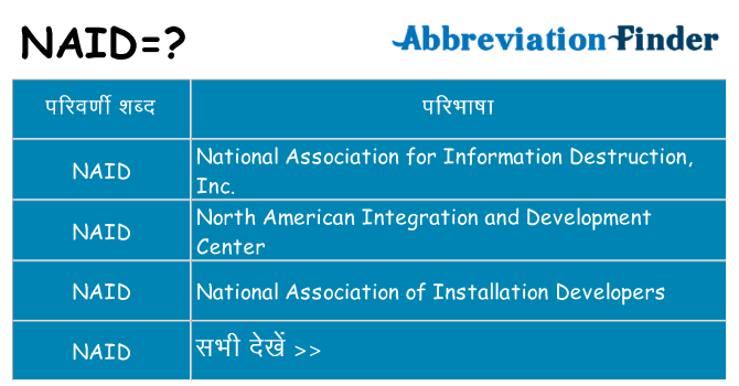 naid का क्या अर्थ है