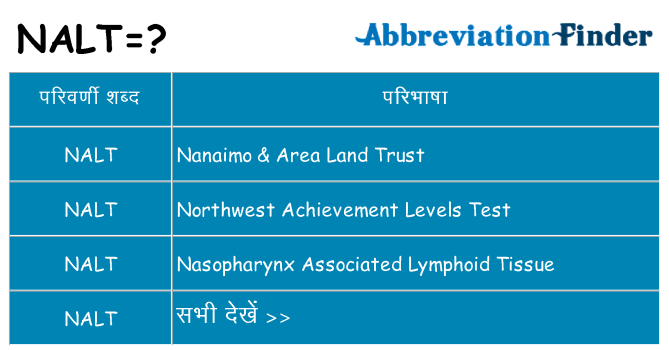nalt का क्या अर्थ है