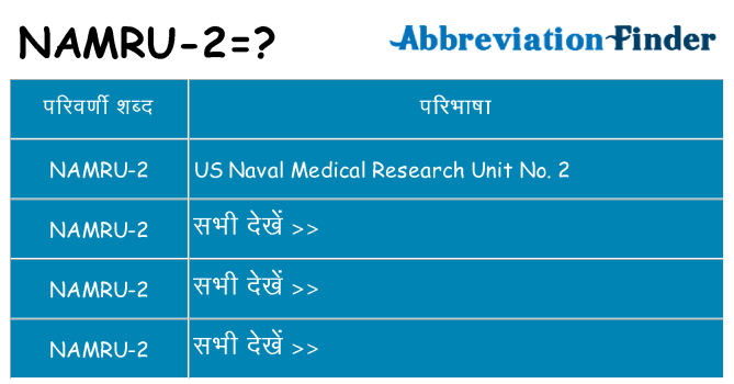 namru-2 का क्या अर्थ है