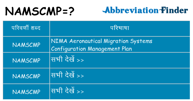 namscmp का क्या अर्थ है