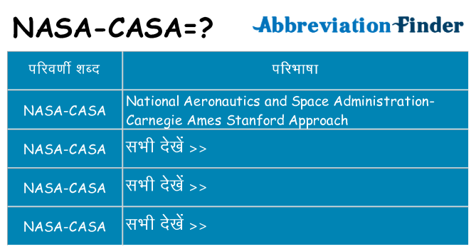 nasa-casa का क्या अर्थ है
