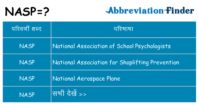 nasp का क्या अर्थ है