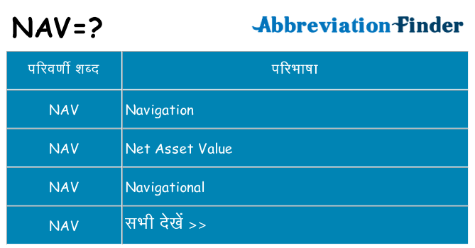 nav का क्या अर्थ है