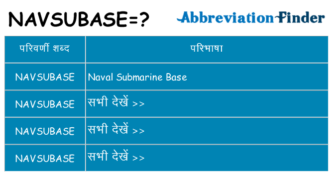 navsubase का क्या अर्थ है