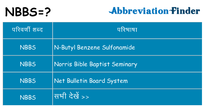nbbs का क्या अर्थ है