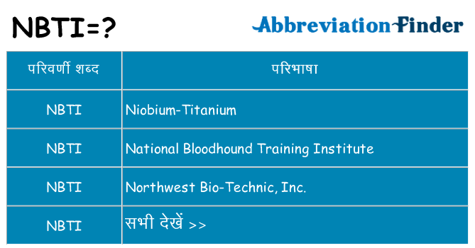 nbti का क्या अर्थ है