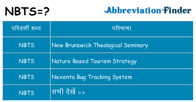 nbts का क्या अर्थ है