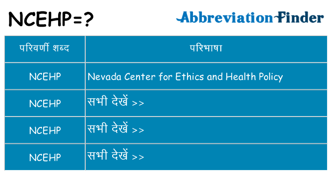 ncehp का क्या अर्थ है