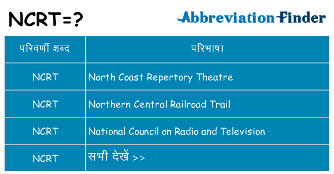 ncrt का क्या अर्थ है