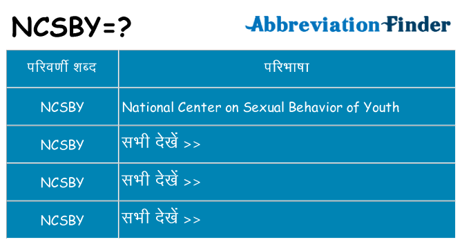 ncsby का क्या अर्थ है