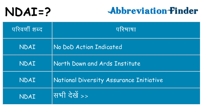 ndai का क्या अर्थ है